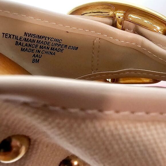 Nine West Chic 80s Inspo Studded Wooden Clog Style Sandals Size 8 Pink Ombre - Picture 7 of 10